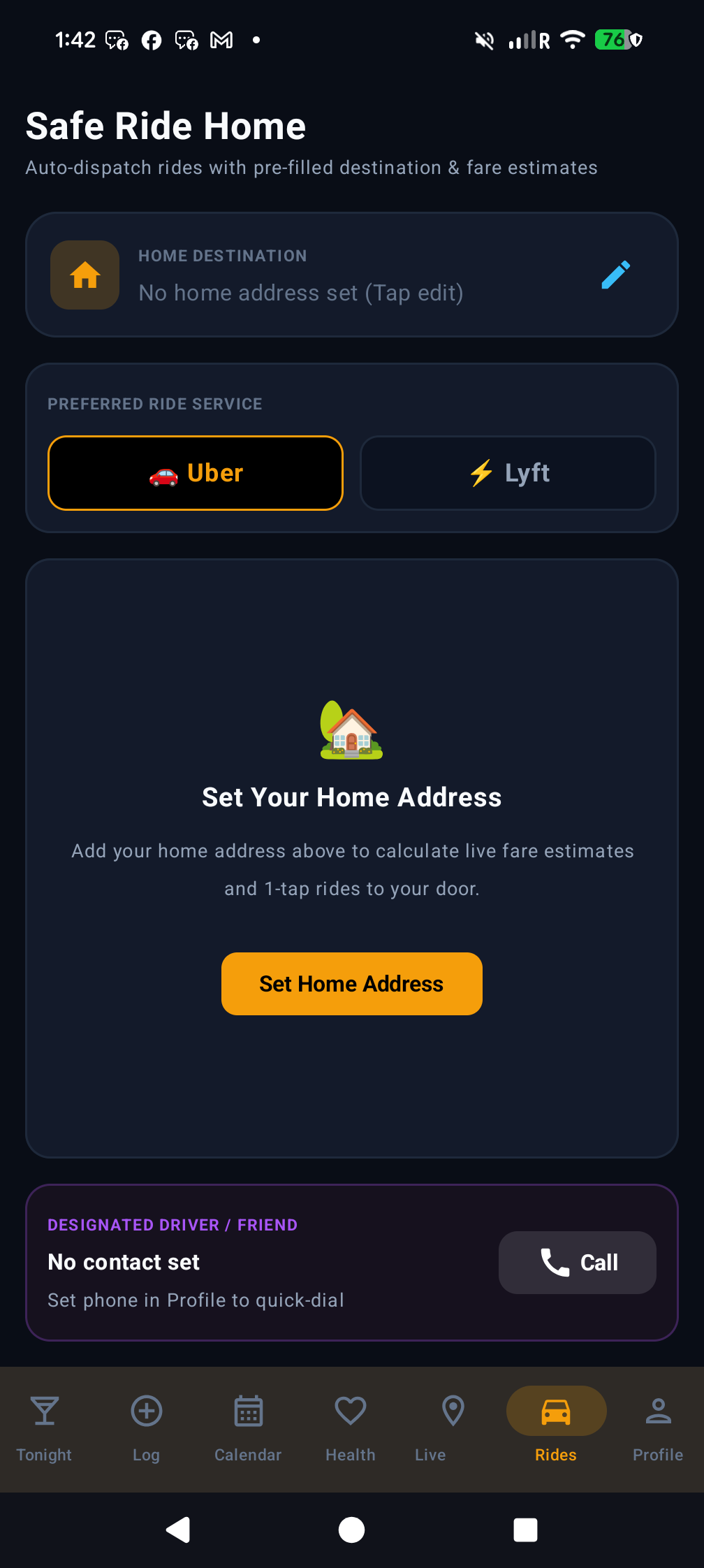 Ride Safety Screen